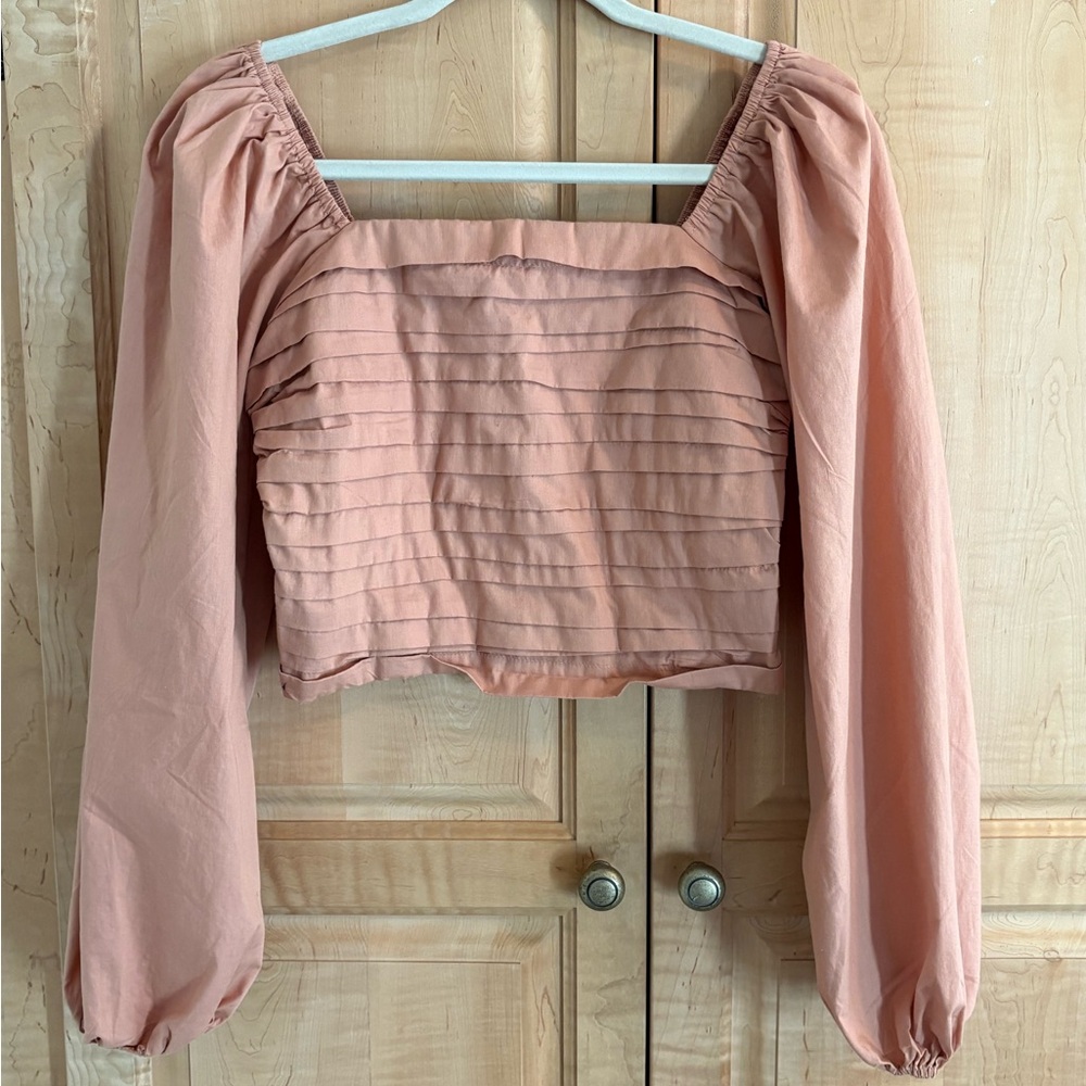 Abercrombie & Fitch puff sleeve cropped top S